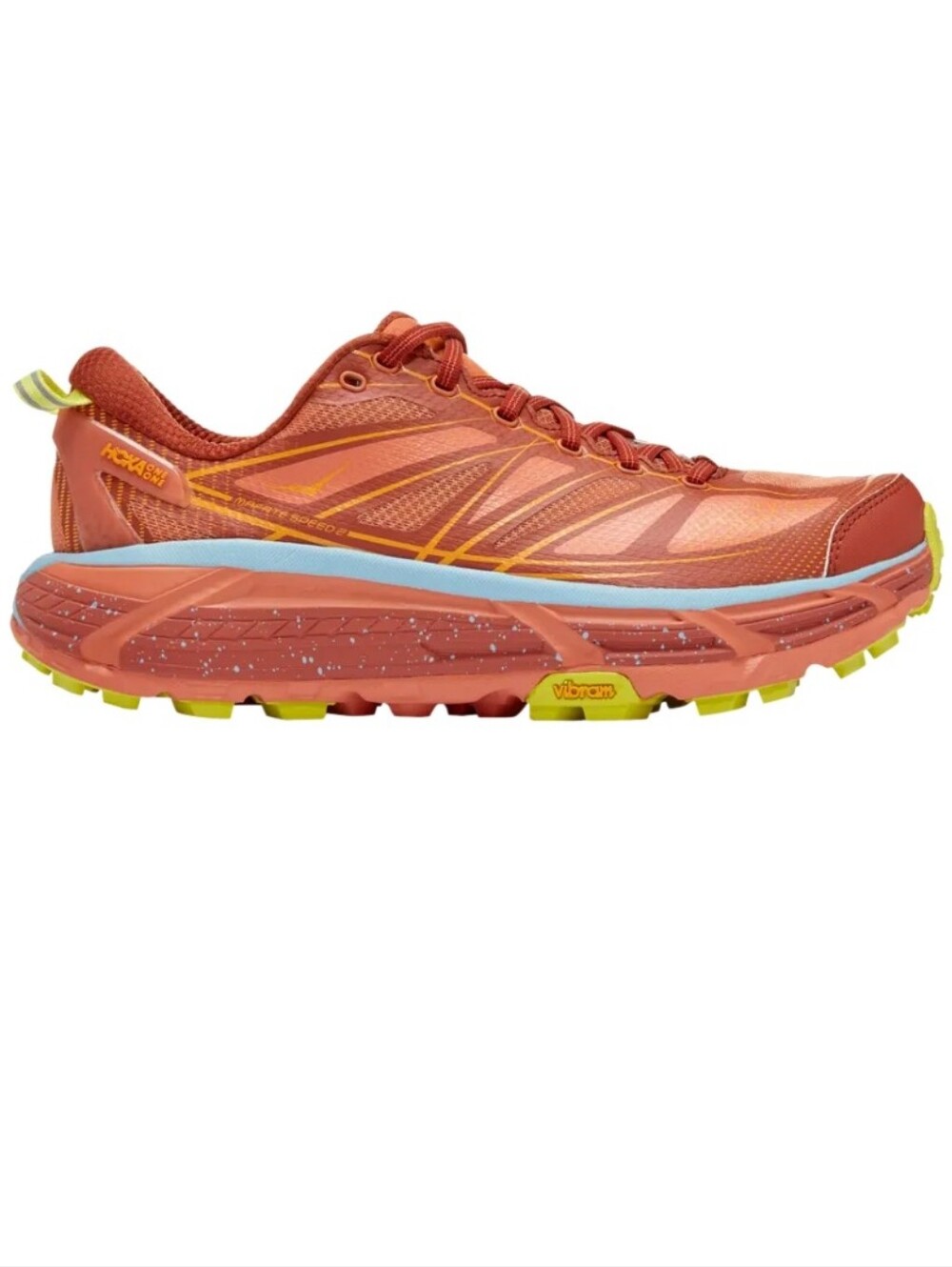 HOKA Mafate Speed 2 Baked Clay Orange Size 9 Sneakers Shoes Running Workout - Picture 16 of 16